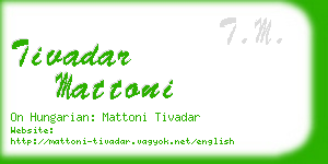 tivadar mattoni business card